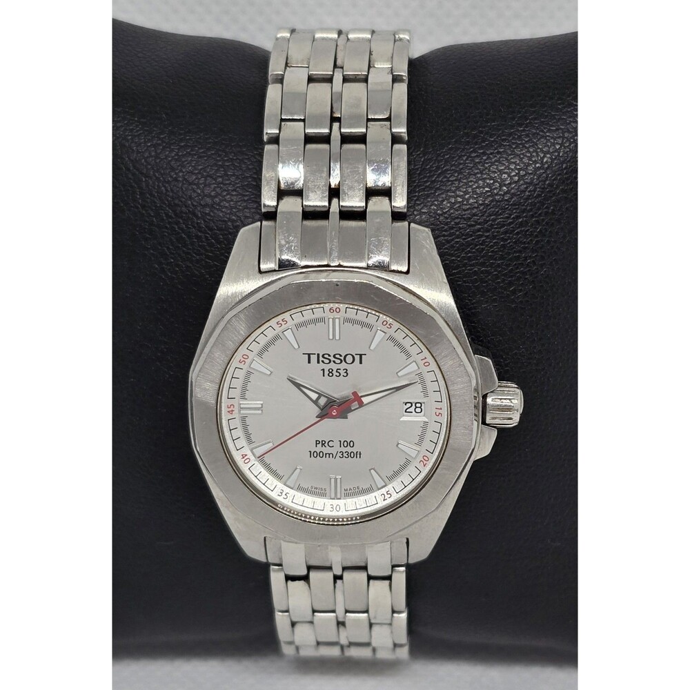 Women's Tissot 1853 Silver Tone Dial Date Royal Oak Bezel Bracelet Band Watch 10 - Picture 5 of 7
